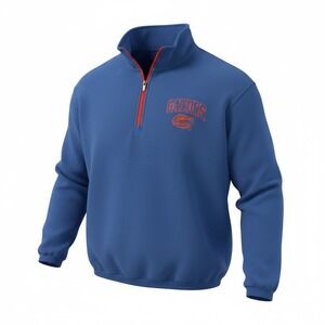 Knights Apparel Florida Gators Sweater Mens Large Blue Fleece 1/4 Zip